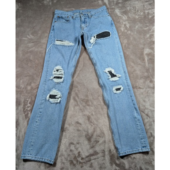 Levi's Other - Levi's 511 Slim Jeans Mens 31x32 Light Wash Distressed Ripped Streetwear Denim